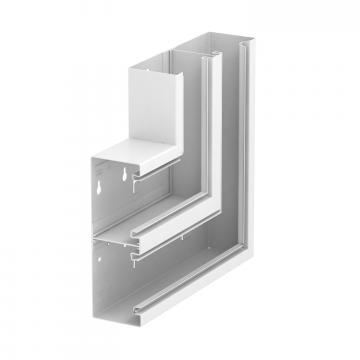 Angle plat, symétrique, concave, double, pour goulotte d'appareillage Rapid 80, type GS-S70210