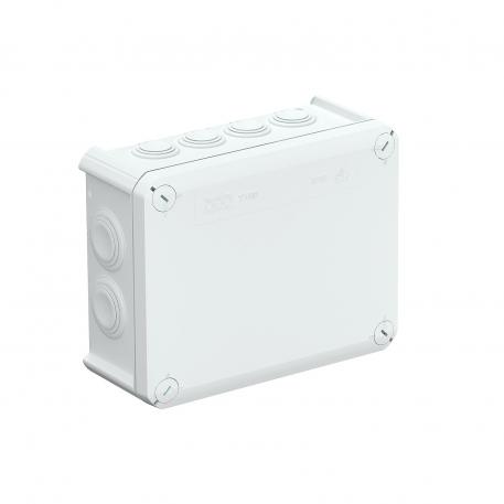 Boîte de dérivation T 160, embout à tétine 176x135x67 | 12 | IP66 | 7 x M25 5 x M32 | blanc pur; RAL 9010