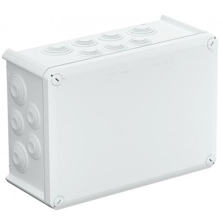 Boîte de dérivation T 350, embout à tétine 267x182x110 | 24 | IP66 | 16 x M32 8 x M40 | blanc pur; RAL 9010