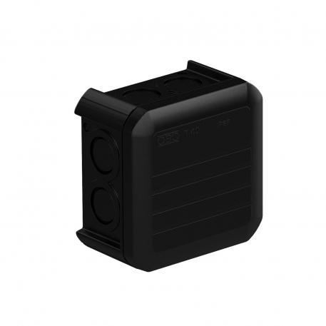 Junction box T40 with pre-marking, closed 77x77x46 | 7 | IP67 | 7 x Ø20 | noir graphite ; RAL 9011