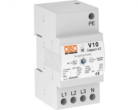 Parasurtenseur V10 Compact avec alarme sonore 255 V