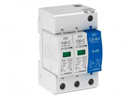 Parafoudre à 2 pôle + NPE 280 V 2+N/PE | 280 | IP20