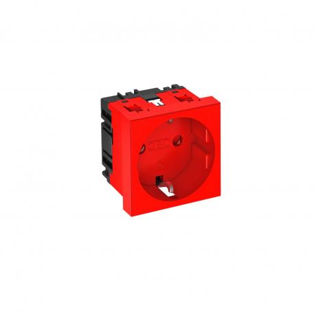 Prise de courant 0°, contact de protection, simple rouge signal ; RAL 3001