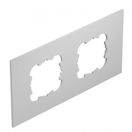 Plaque de support d'appareillage Telitank T4L/T8NL, ouverture de montage ronde pour appareillage EKR, pour côté longitudinal gris clair; RAL 7035