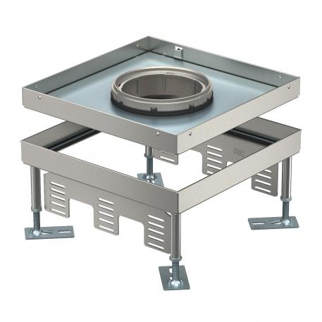 Cassette réglable en hauteur pour tube, RKFN, acier inoxydable 105 | 150 | 20 | 105 | Tube escamotable | 9