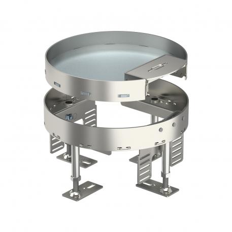 Cassette réglable en hauteur avec sortie de cordon, RKSR, acier inoxydable