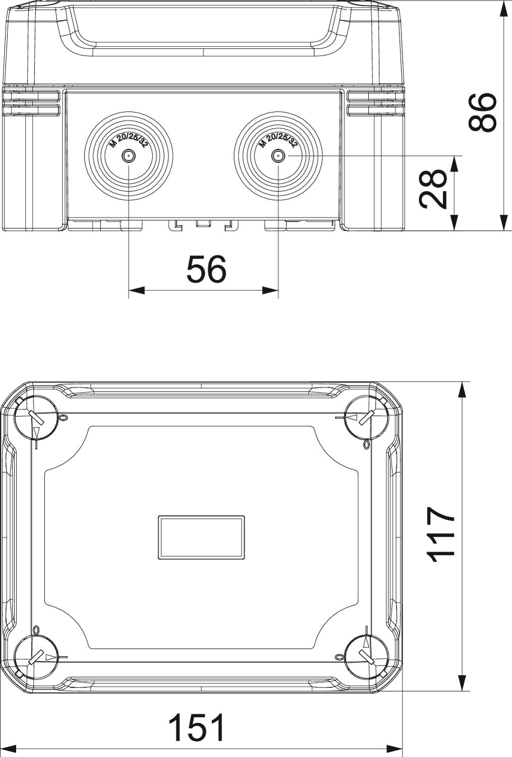 Xeilom - boite etanche avec rail din 220x170x140.ip55